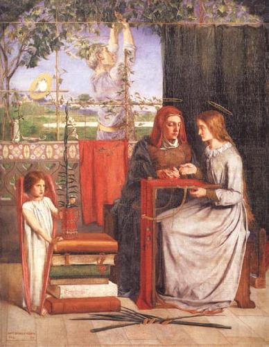The Girlhood of Mary Virgin, Dante Gabriel Rossetti